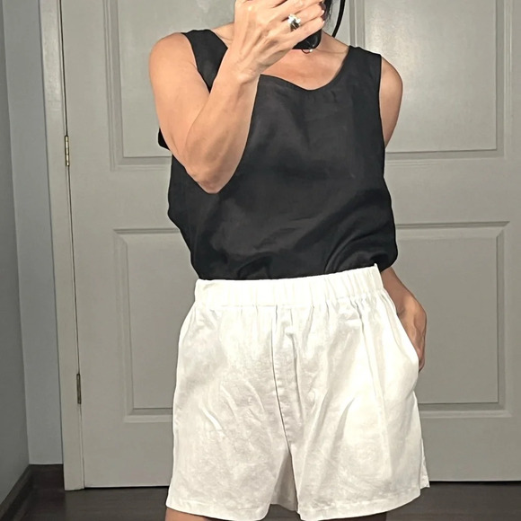 Citron Santa Monica 100% linen black tank size M - Picture 3 of 11